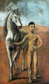 馬を率いる少年 1906 年キュビスト パブロ・ピカソ